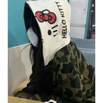 Kitty Cat Camouflage Hooded Sweatshirt