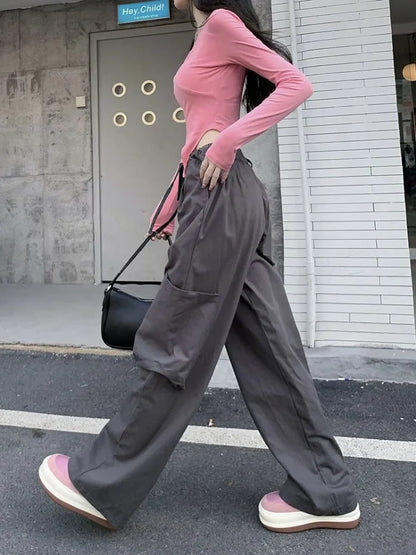 Pink Oversized Baggy Cargo Pants