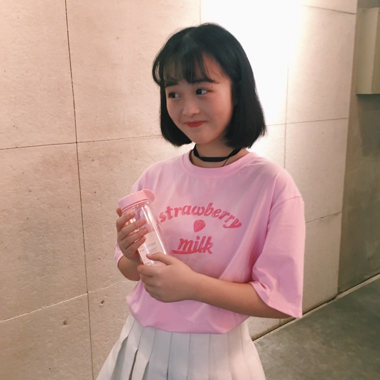 Cute Pastel Pink Strawberry Milk Causal Letter Print Short Sleeve T-shirt Top Tee Shirt E-Girl Kawaii Korean Japanese Harajuku Streetwear