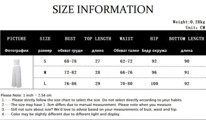 2PCS Strapless Tank Top + Pleated Long Skirt