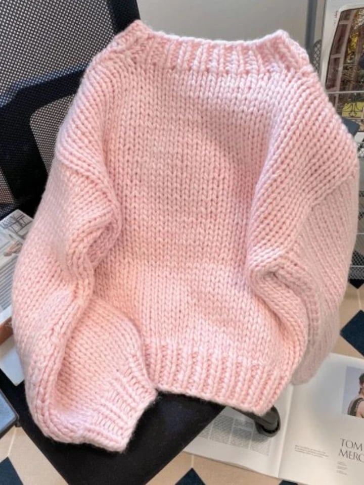 Pink Lamb Knit Sweater