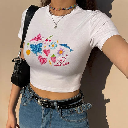 Dolphin Print Short Sleeve T-shirt