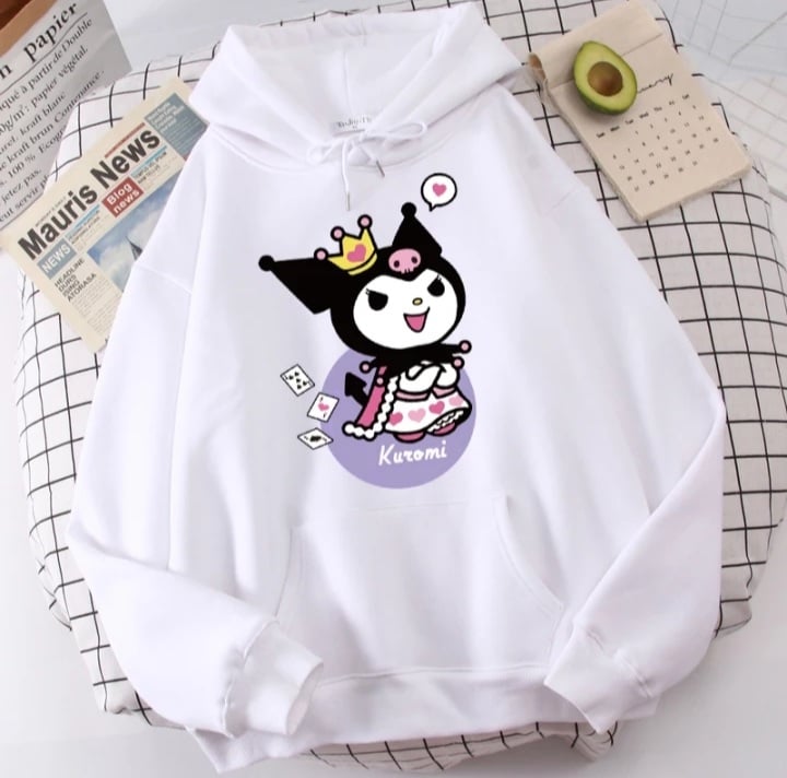 Cute Japanese Anime Cartoon Print Long Sleeve Hoodie