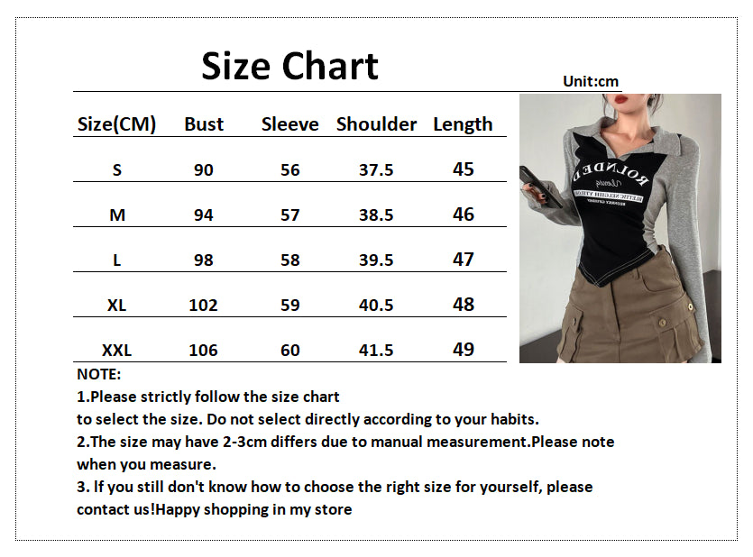 Y2K Collar Long Sleeve Shirt