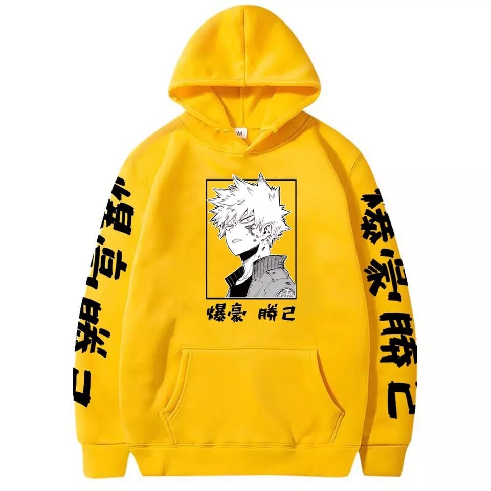 Japanese Anime Superhero Cartoon Print Hoodie