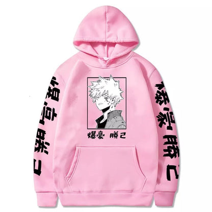 Japanese Anime Superhero Cartoon Print Hoodie