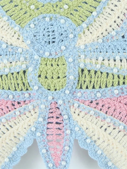 Butterfly Knit Crochet Top