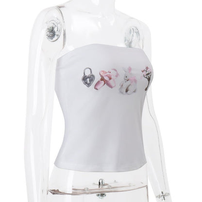 Ballet Print Tube Top