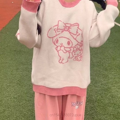 Japanese Anime Long Sleeve Knit Sweater