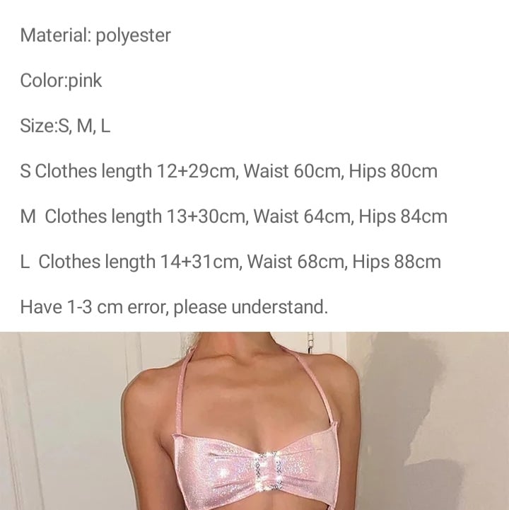 Cute 2pc Set Pink Glitter Fairy Crop Top + Mini Skirt Sexy Club Party Rave Summer Aesthetic Casual E-Girl Kawaii Korean Japanese Harajuku