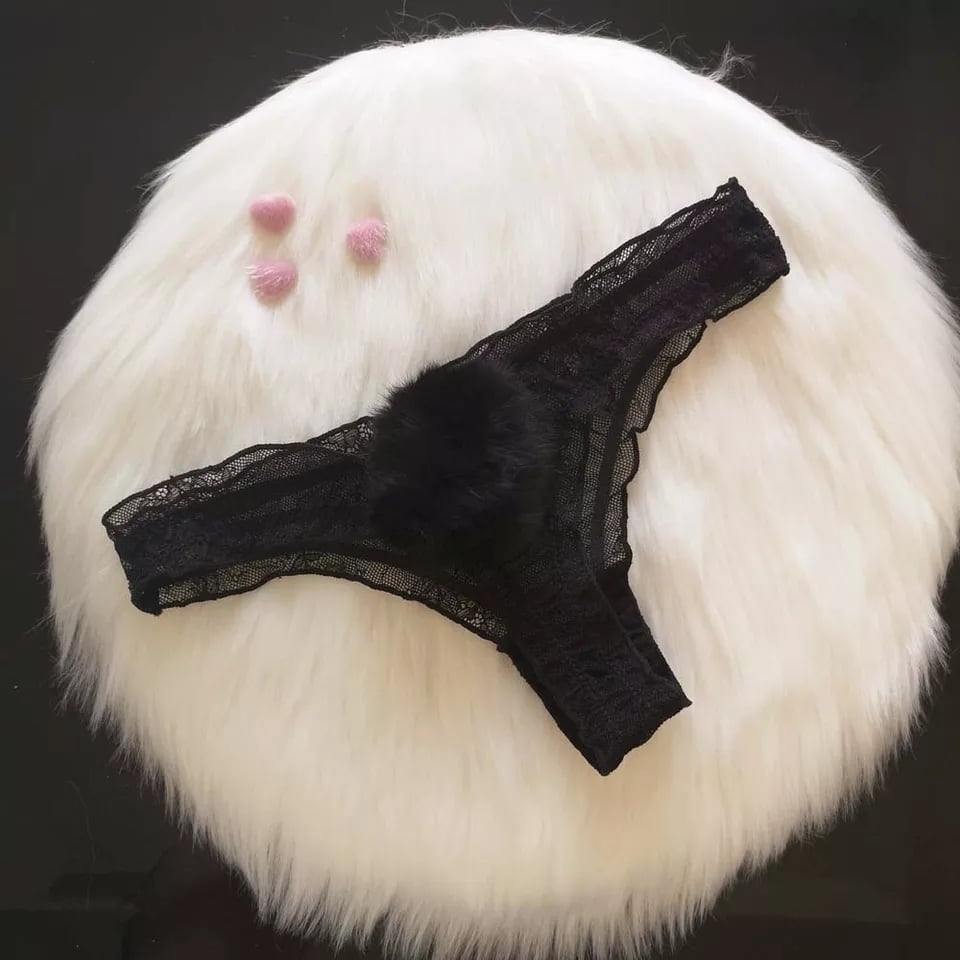 Sexy Cute Bunny Rabbit Pompom Tail Transparent Underwear Panties Lingerie Thong Aesthetic Casual Summer E-Girl Kawaii Korean Japanese Harajuku