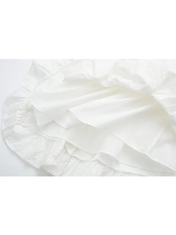 White Strapless Lace Dress
