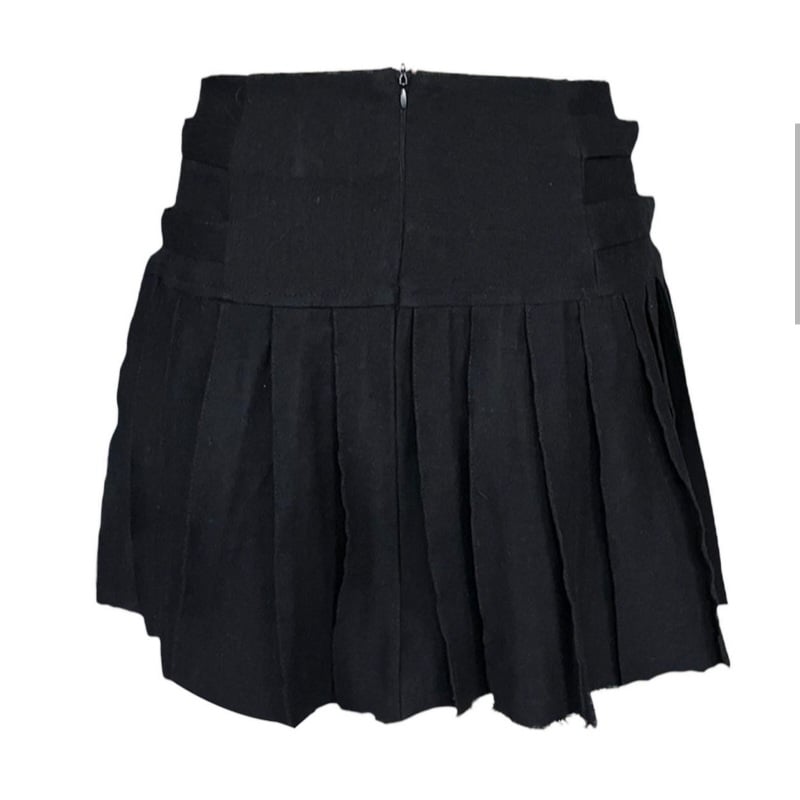 Black Pleated Mini Skirt
