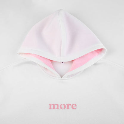 Pink Heart Print Hoodie