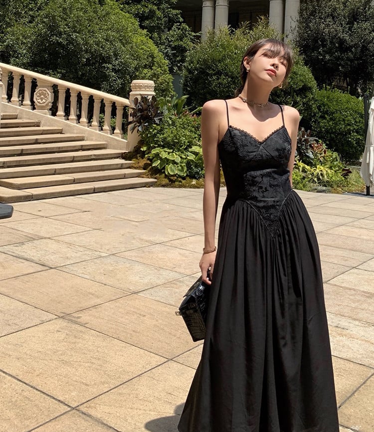 Black Corset Maxi Dress