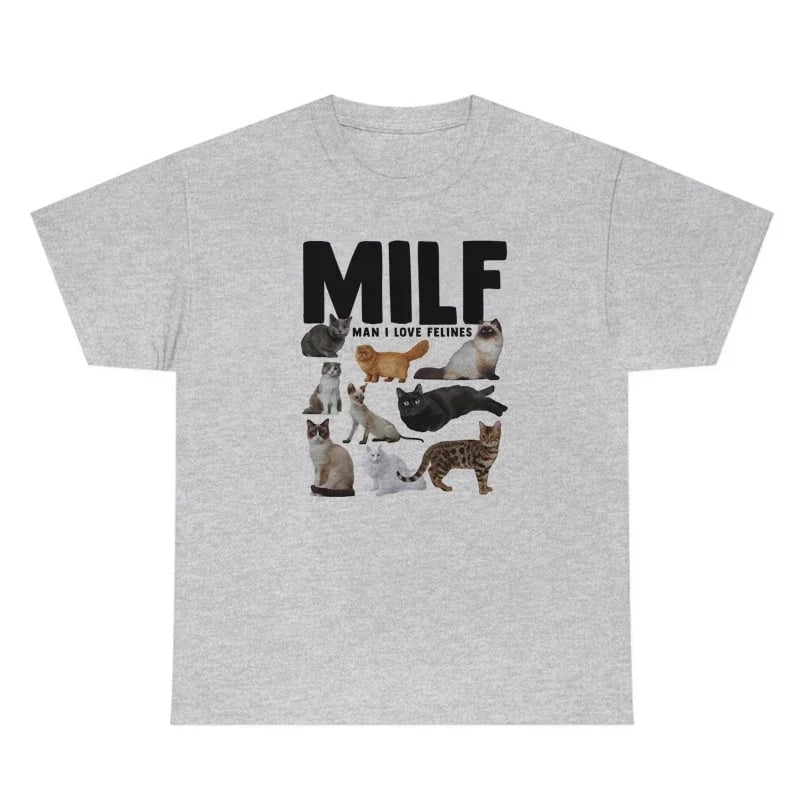 Cat Print Short Sleeve T-shirt