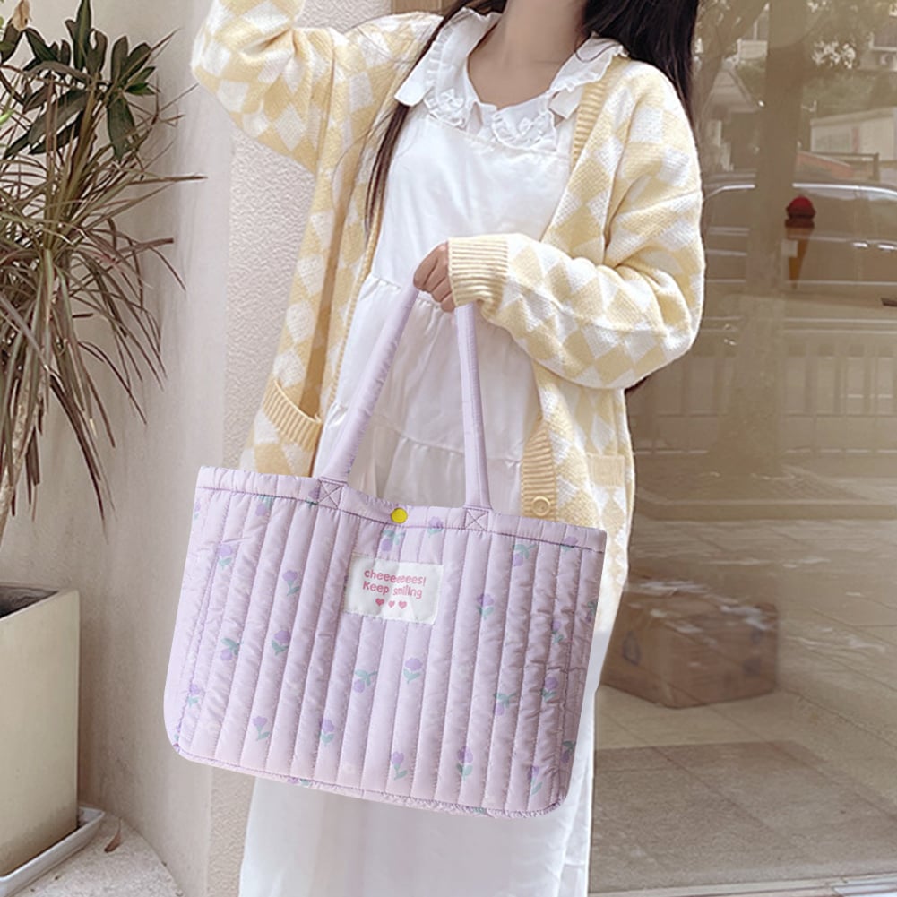 Flower Padded Tote Bag