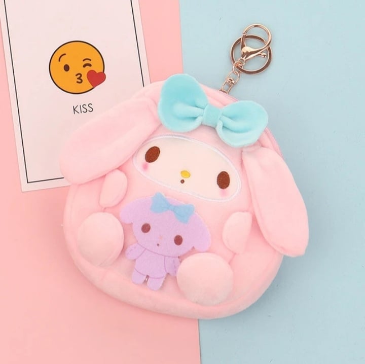 Cute Anime Japanese Plush Coin Purse Wallet Storage Bag Pendant