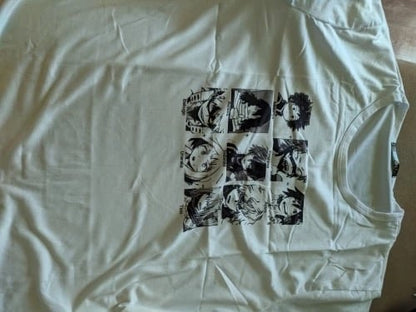 Cute Japanese Anime Print Oversized Short Sleeve Shirt