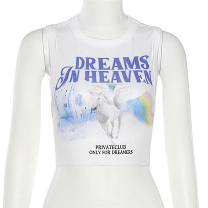 Unicorn Print Tank Top