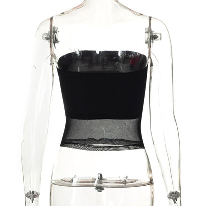 Black Mesh Tube Top