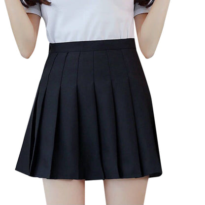Cute School Girl Pleated High Waisted Tennis Mini Skirts Bottoms E-Girl Kawaii Korean Japanese Harajuku Retro Streetwear Aesthetic