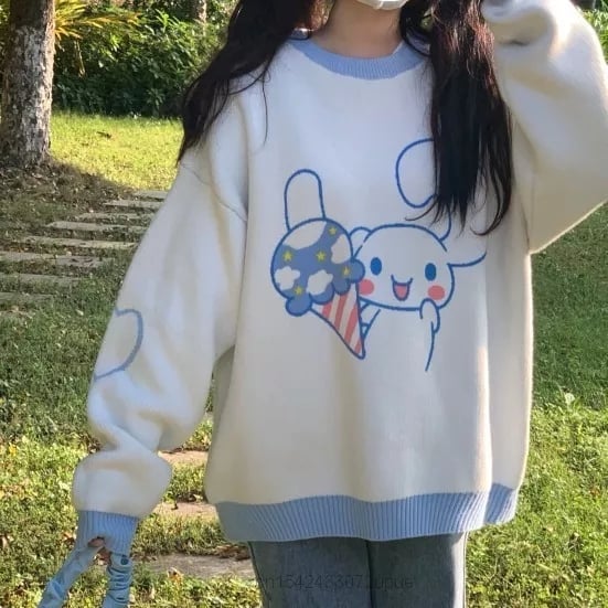 Japanese Anime Long Sleeve Knit Sweater