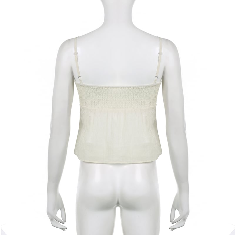 Yellow Double Layer Lace Up Top