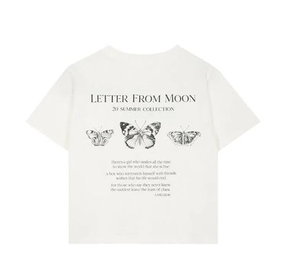 Butterfly Embroidery Short Sleeve T-shirt