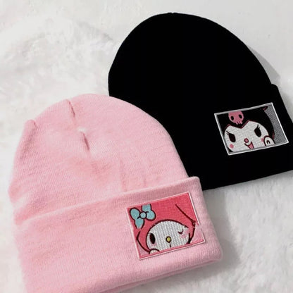 Cute Anime Knit Wool Hat Beanie Aesthetic Casual E-Girl Kawaii Korean Japanese Harajuku