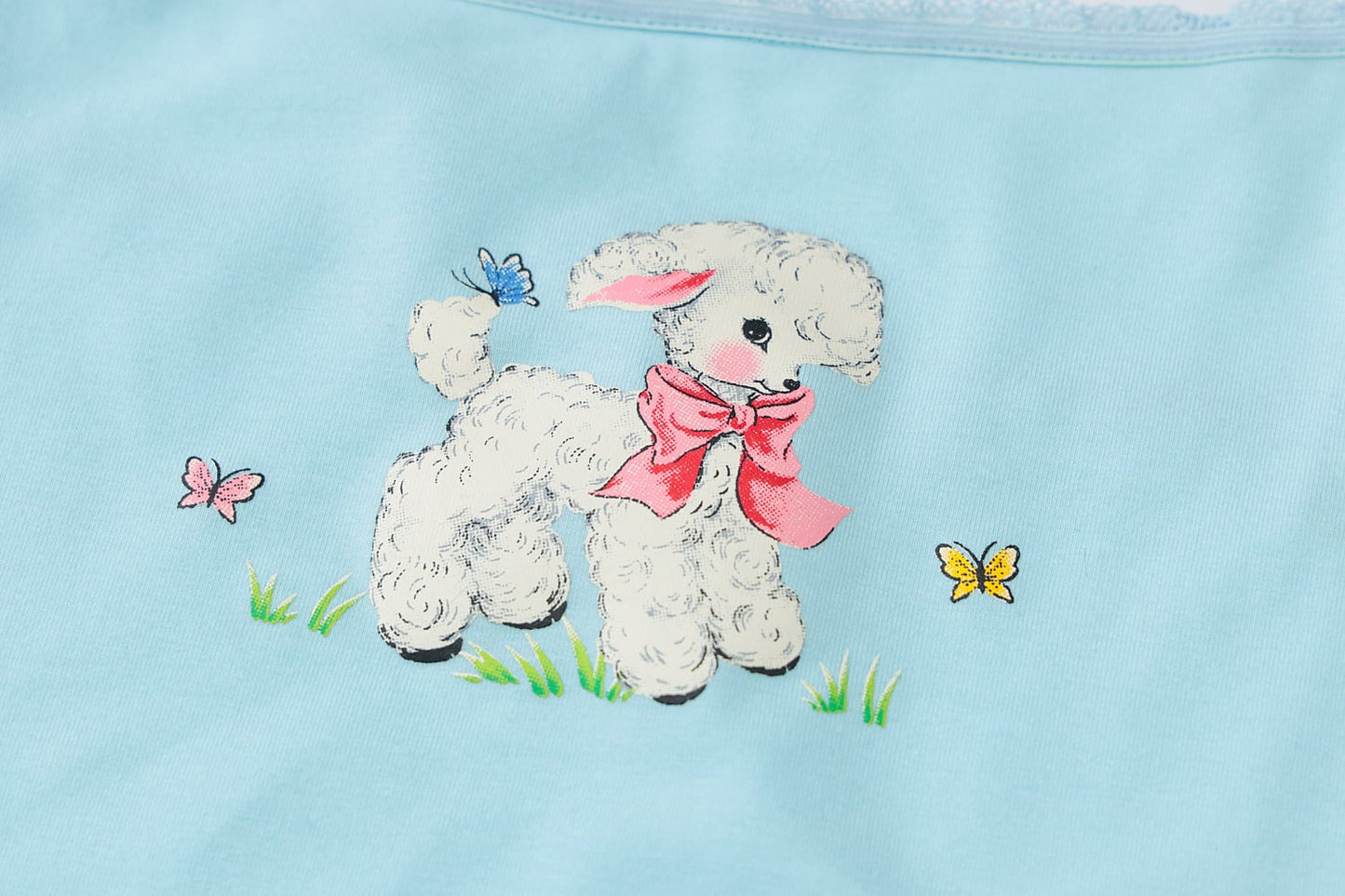 Blue Lamb Print Tank Top