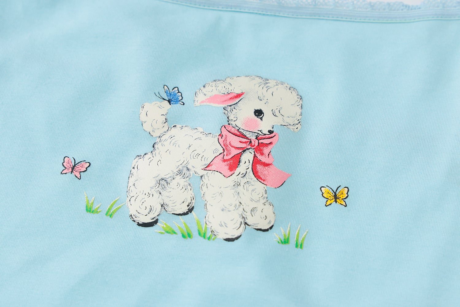 Blue Lamb Print Tank Top