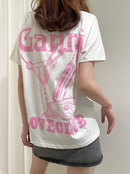 Bouji Girl Print Short Sleeve T-shirt
