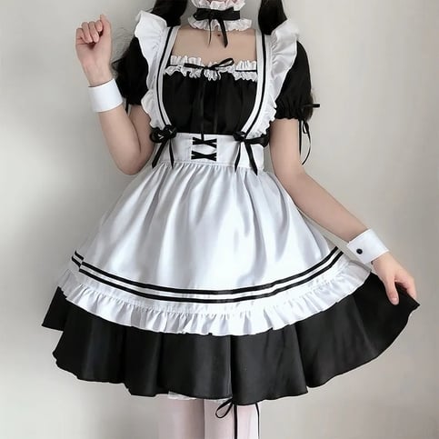 Japanese Maid Dress Costume Set