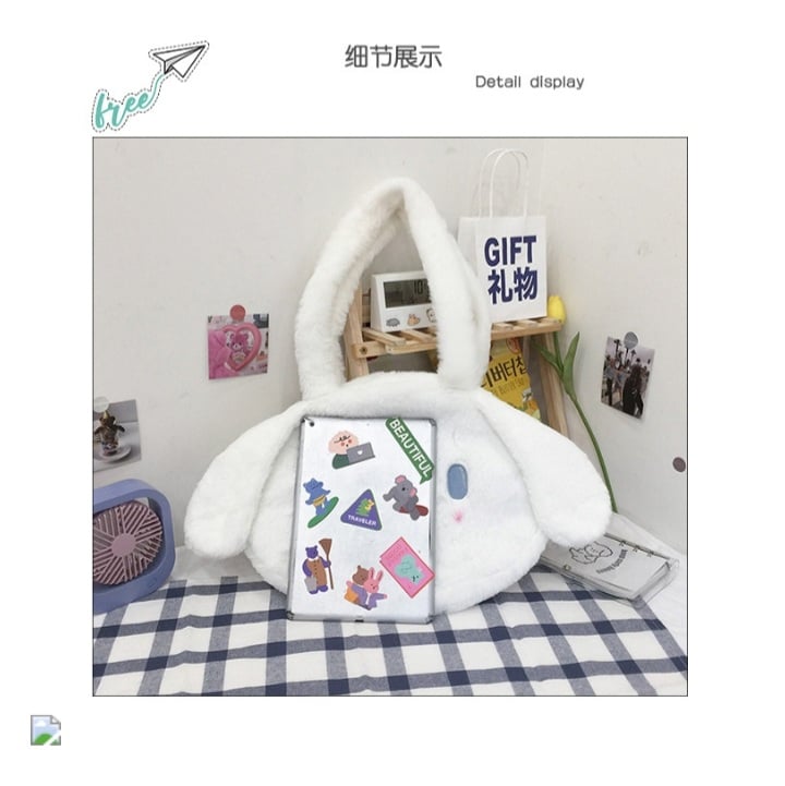 Cute Anime Cartoon Plush Large Shoulder Messenger Bag Handbag Aesthetic Casual Summer E-Girl Kawaii Korean Japanese Harajuku