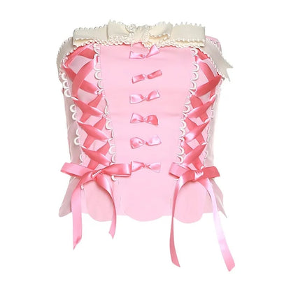 Pink Bow Corset Top