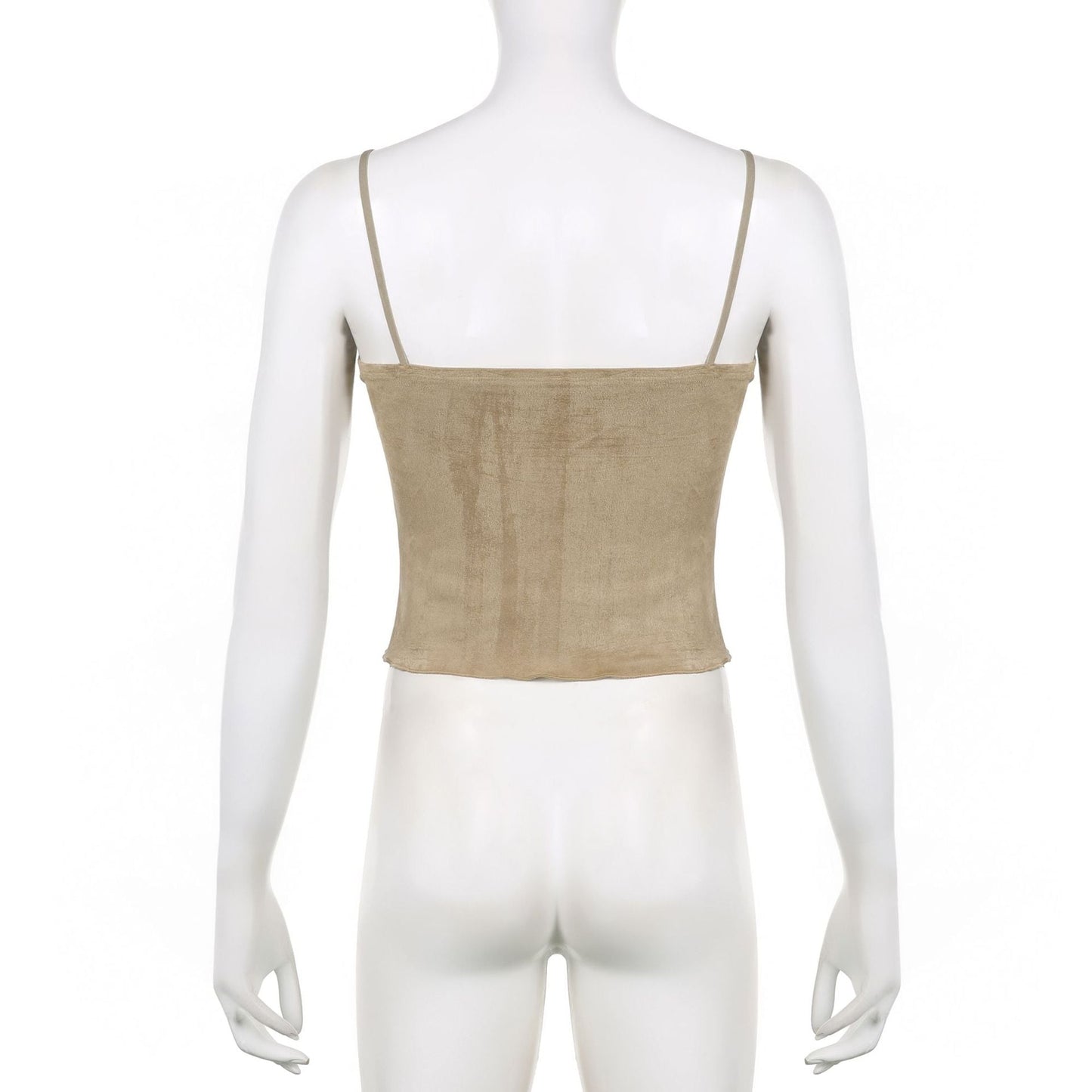 Brown Khaki Crop Top