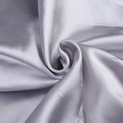 Silver Satin A-Line Mini Dress
