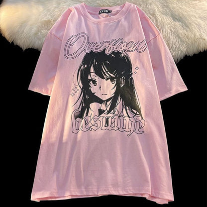 Japanese Manga Girl Shorts Sleeve T-shirt