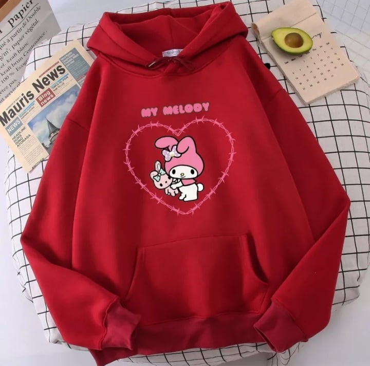 Cute Anime Japanese Cartoon Print Long Sleeve Hoodie