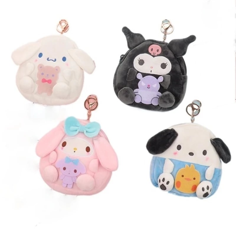 Cute Anime Japanese Plush Coin Purse Wallet Storage Bag Pendant