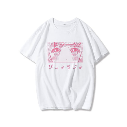Cute Japanese Anime Girl Cartoon Pastel Short Sleeve T-shirt