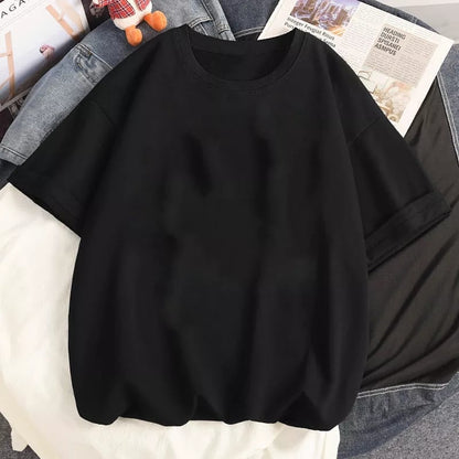 Anime Girl Print Baggy Short Sleeve T-shirt
