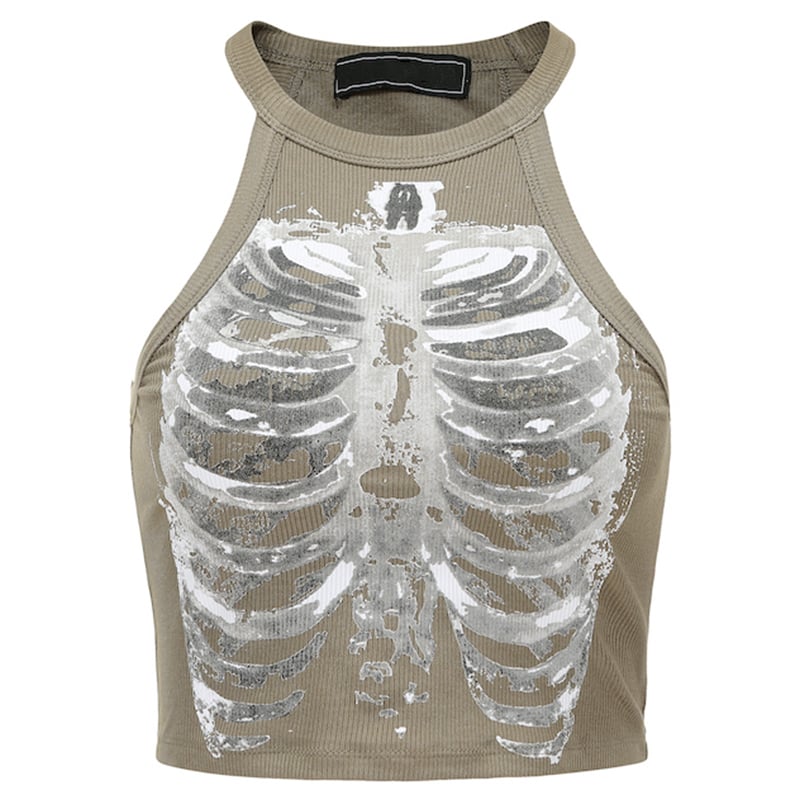 X Ray Rib Print Tank Top