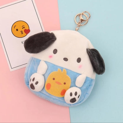 Cute Anime Japanese Plush Coin Purse Wallet Storage Bag Pendant