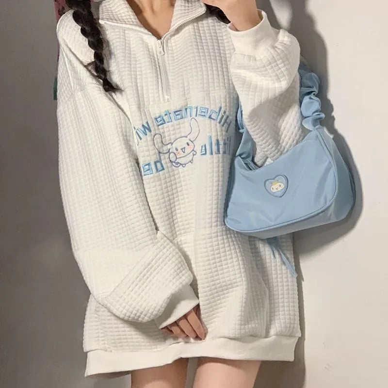 Japanese Anime Waffle Sweater