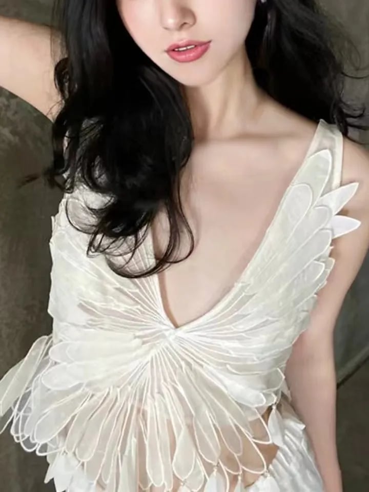 Fairy Wing Backless Corset Top