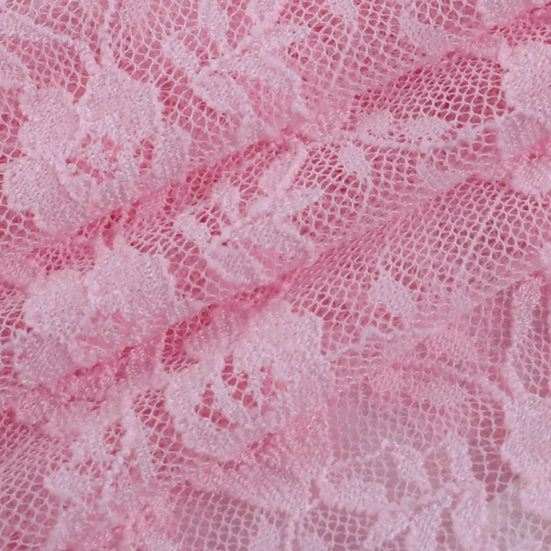 Pink Lace Bow Corset Top