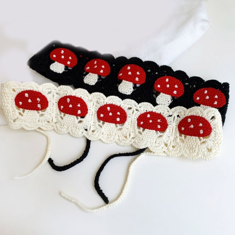 Mushroom Crochet Headband