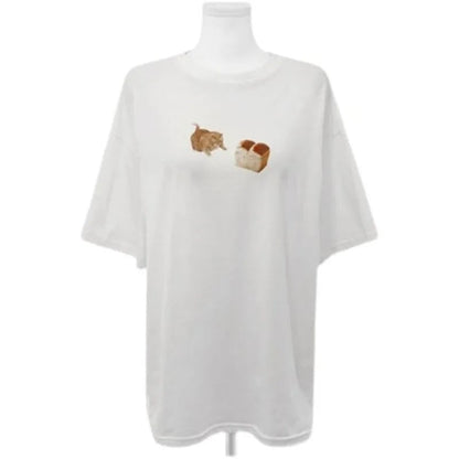 Cat Loaf Print Short Sleeve T-shirt